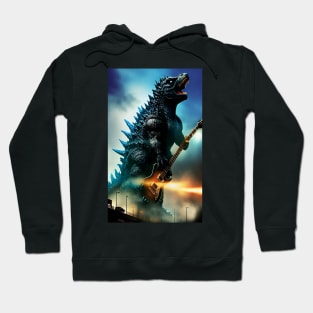 Heavy Metal Rockzilla Rock And Roll Hoodie